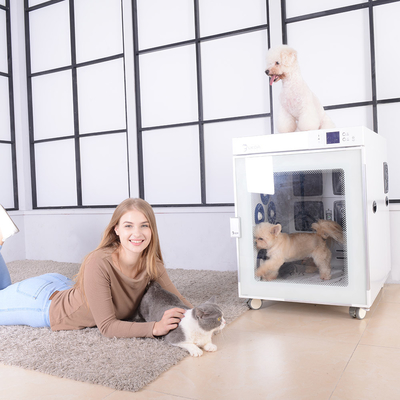 Ruang Pengeringan PET Portabel 2 Blower, Keamanan Kandang Pengering Hewan Peliharaan 1200W