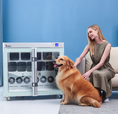 Kotak Pengering Anjing Casing Plastik membungkam Bath Ion Negatif 220V 2700W