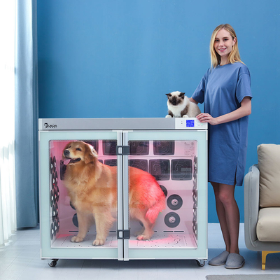 Kotak Pengeringan Hewan Peliharaan Otomatis 2700W Mesin Pengering Rambut Anjing Profesional
