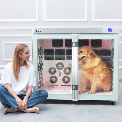 Kotak Pengering Anjing Casing Plastik membungkam Bath Ion Negatif 220V 2700W